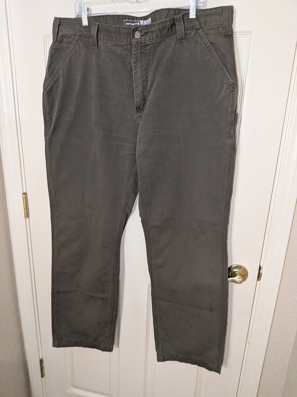Carhartt Men's Relaxed Fit Gray Cargo Pants, 40x32
